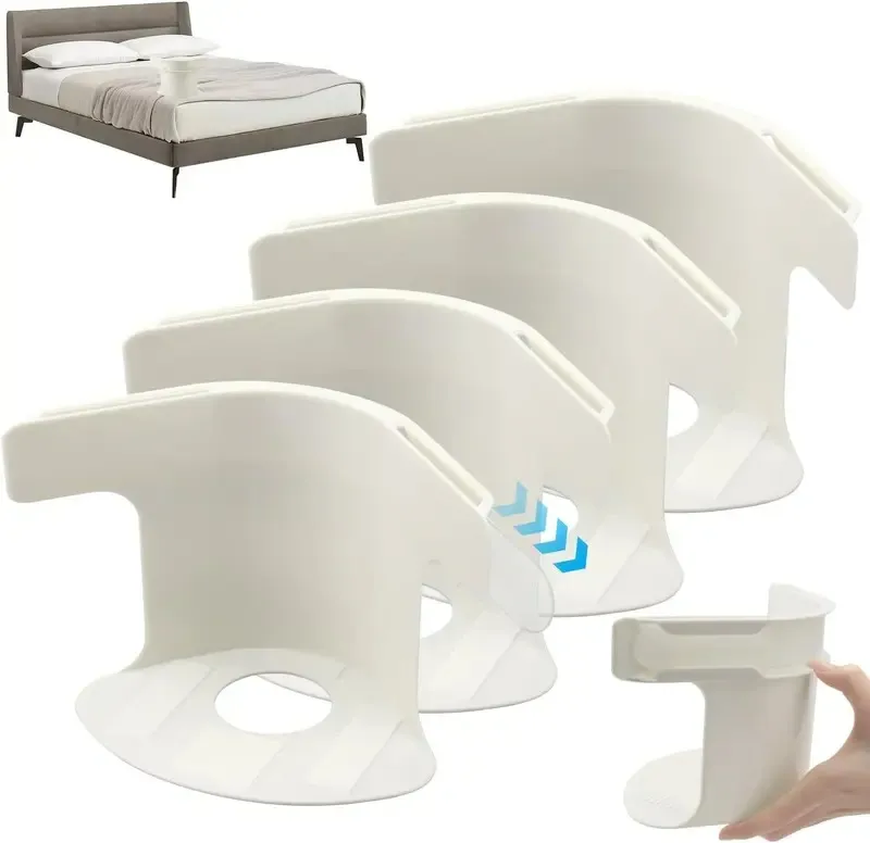 4-Pack Universal Heavy-Duty Bed Sheet Holder Straps No-Slip Peace of Mind - White (4-Pack)